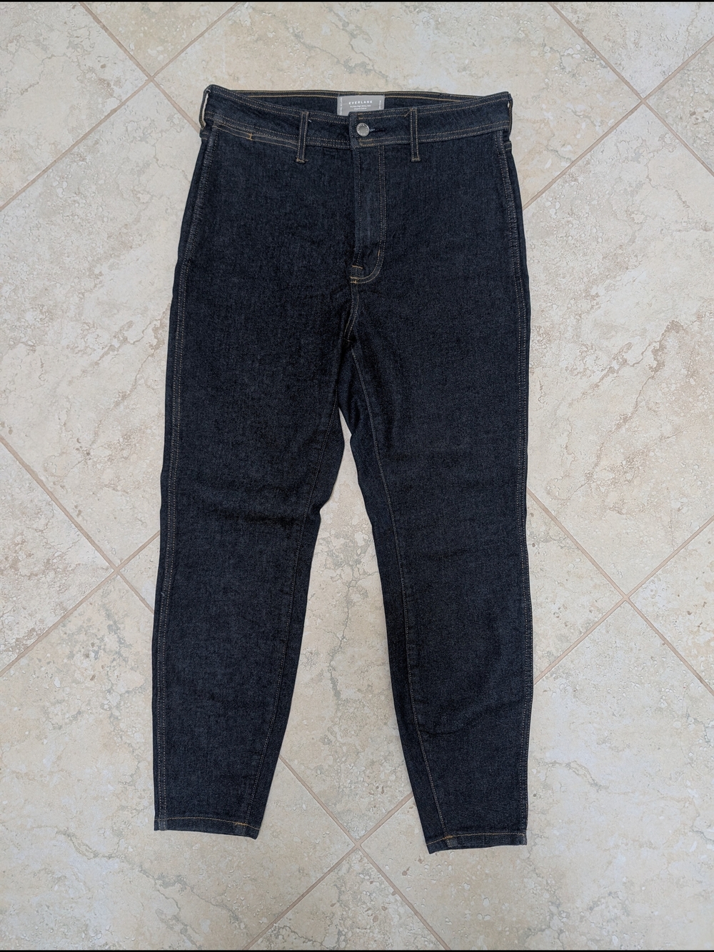 Everlane Women's Way High Skinny Jean In Dark Blue Wash